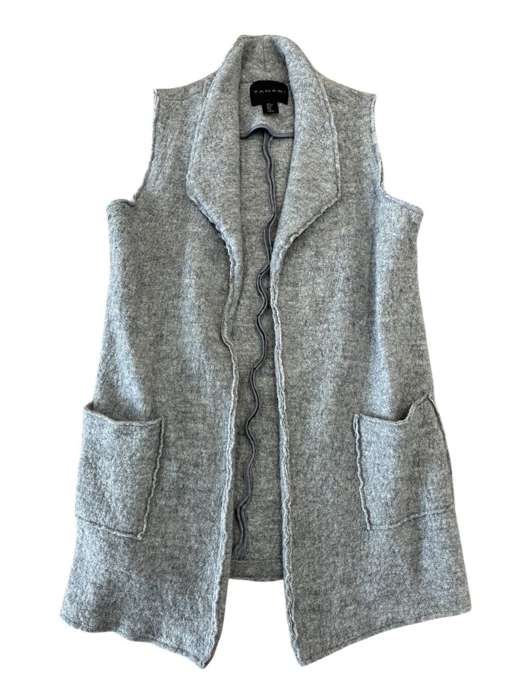 Wool Blend Long Layering Vest